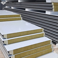 Panel Sandwich Rock Wool Tahan Api untuk Dinding Bangunan Industri