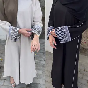 Лидер продаж, Арабская одежда, Ид-Абая Дубай, мусульманские платья из индейки, мусульманская одежда, женская мусульманская абайя, льняная Закрытая абайя