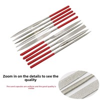 Limes à bois diamantées plates/carrées/triangulaires/rondes, plaquées titane, à dents fines, assorties 3/4/5mm, pour la menuiserie – Vente directe usine