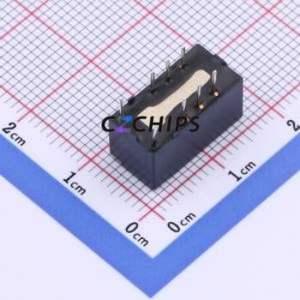 TX2-1.5V Signal Relay DIP,7.4x15mm Relay 1.5V 2 Changeover: 2C (DPDT-Changeover)::: 220V-DC Silver + Gold Plated - Product Image 2