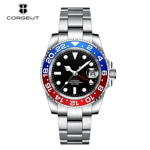 Venta SUPERIOR 40mm Seiko Nh34 GMT Movimiento Cepillado Zafiro 100M Logotipo personalizado Reloj Buceo Automático Hombres Relojes mecánicos - Product Image 4