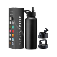 Bouteille d'eau thermos isolée sous vide à double paroi de 2 litres en acier inoxydable 304