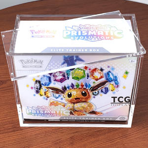 TCG Présentoir de stockage de cartes en plexiglas personnalisé <span class=keywords><strong>Pokémon</strong></span> Scarlet Violet Prismatic Evolutions Elite Trainer Box Center ETB Acrylique Case - Product Image 3