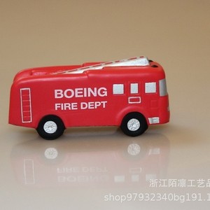Camion de pompiers Boeing en mousse PU, jouet anti-stress, décoration de dessin animé - Product Image 4