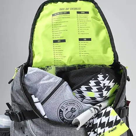 Hot Triathlon Bags Canvas Gray Triathlon Transition Bag or Gym Bag Sport Backpack for Men Women Waterproof