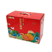 Boîte en carton recyclable personnalisée pour fruits frais, pommes, oranges Boîte en carton ondulé pour fruits et légumes avec poignée