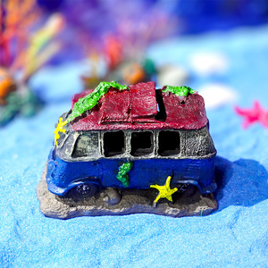 Decoración de Acuario, naufragio de coche, pecera, decoración de paisaje, peces, camarones, escapando, artesanías - Product Image 3