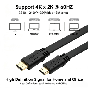 Cavo <span class=keywords><strong>HDMI</strong></span> 2.0 piatto ad alta velocità 18Gbps 4K 60Hz con supporto Ethernet e rivestimento in PVC per HDTV e proiettori - Prezzo all'ingrosso - Product Image 3