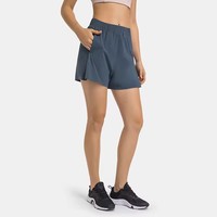 Shorts plissés pour femme, coupe droite, légers et respirants, avec grandes poches latérales, idéaux pour l'été et le jogging décontracté
