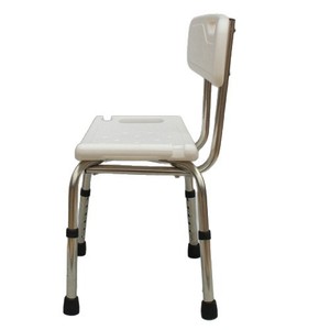 Chaise de douche Chuangyu en acier inoxydable avec dossier, équipement de sécurité pour salle de bain pour personnes âgées et femmes enceintes - Product Image 5