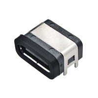 Connecteur USB C étanche 16 broches USB 2.0 à rangée unique SMT pour haut-parleur intelligent Bluetooth