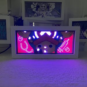 Lampe de nuit LED à 16 couleurs à intensité variable avec impression UV 3D en papier découpé, cadeau pour les fans d'anime - Product Image 3