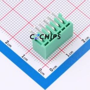 MX2EDGR-2.5-06P-GN01-Cu-A Plug-in Terminal Block Bent Lead Through Hole,P=2.5mm Board-to-Board / Socket Closed 1x6P 2.5mm Green - Product Image 2