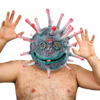Nouveau Masque en Latex Anti-Épidémie, Accessoire Promotionnel pour Halloween, Cosplay, Soirée Dansante, Taille Unique, Chine