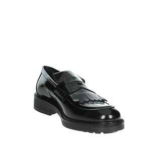 Mocassins pour homme Veni en cuir noir, chaussures formelles à enfiler - Product Image 5