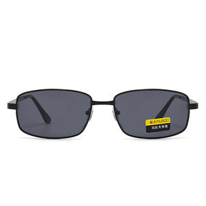 Lunettes de soleil polarisées pour hommes, monture en métal, lentille TAC, protection UV400, classe 2, pare-soleil pour la conduite, couleur or - Product Image 3