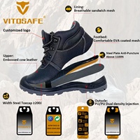 VITOSAFE Zapatos de Seguridad de Trabajo con Puntera de Acero, Antideslizantes, de Alta Calidad y a Buen Precio, Botas para Hombre