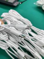 Cable de Datos Tipo-C a Tipo-C de Cobre Puro con Carga Rápida de 60W para iPhone 17, Color Blanco Cristal de Hielo, para Computadora