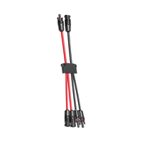 Connecteurs solaires en cuivre, câble, adaptateur en Y parallèle 2 à 4, connecteur PPO, indice de protection IP68, 35A, modèle PK4-Y4-2 pour l'énergie solaire