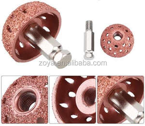 Herramienta de reparación de automóviles 50*25MM Contour Cup Grit 60 Herramienta abrasiva Escofinas circulares Herramienta de pulido Reparación de neumáticos - Product Image 5