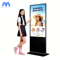 Afficheur publicitaire pour kiosque à écran tactile, écran LCD ultra fin, signalisation numérique sur pied pour intérieur