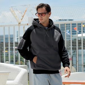 Sweat-shirt à capuche pour homme en molleton avec cordon de serrage et poche Coupe régulière Manches longues - Product Image 3