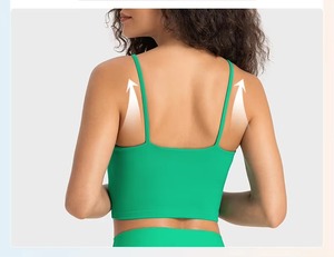 Sujetadores Deportivos Clásicos SHINBENE para Mujer, Tops <span class=keywords><strong>de</strong></span> Yoga <span class=keywords><strong>de</strong></span> Nailon Grueso <span class=keywords><strong>de</strong></span> 300GSM, Tops Cortos Acolchados - Product Image 5