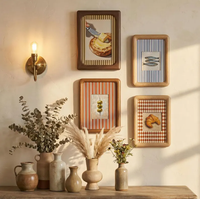 Marco de Fotos de Madera Sólida con Esquinas Redondeadas, Personalizado de Fábrica, Marco de Madera con Paspartú de Color Personalizado, Marco Decorativo para Fotos OEM
