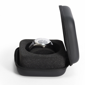 Boîte d'emballage pour montre avec fermeture éclair intelligente, boîte de rangement pour montre-bracelet, séparateurs amovibles, prix d'usine, logo personnalisé, étuis noirs, OEM - Product Image 3