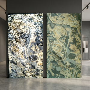Dalles fines en marbre poli pour revêtement mural intérieur moderne, écologiques, durables, surface en pierre naturelle pour salle de bain et villa - Product Image 1