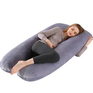 怀孕枕头U形全身枕头和带可拆卸延伸部分的产妇支撑