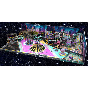 Équipement de terrain de jeu intérieur/extérieur personnalisé TONGYAO pour enfants, en acier galvanisé, avec toboggan, piscine à balles, jeux d'escalade Montessori - Product Image 3