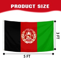 Drapeau afghan d'extérieur, impression recto-verso, polyester, drapeau personnalisé, drapeau par sublimation, 90x150CM, drapeau de la fête de l'indépendance afghane