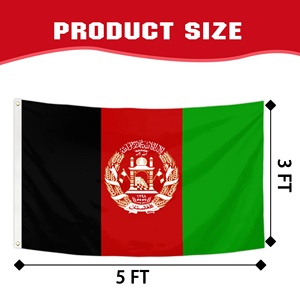 Bandera afgana para exteriores, impresión a doble cara, poliéster, bandera personalizada por sublimación, 90x150 cm, bandera del Día de la Independencia afgana - Product Image 2
