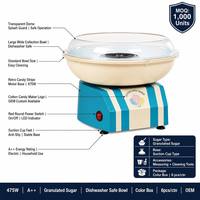 Machine à Barbe à Papa Électrique 475W pour Usage Domestique avec Cuillère Doseuse et Base à Ventouse OEM ODM