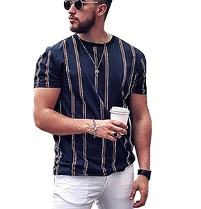 Precio bajo Comprar Mejor diseño Camiseta para hombres Diseños personalizados Camisetas de manga corta Camisetas de cuello redondo de algodón - Product Image 3