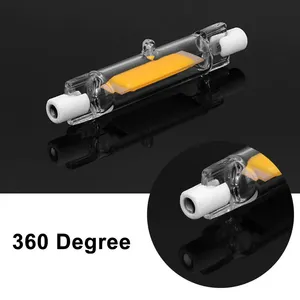 Haute puissance <span class=keywords><strong>LED</strong></span> <span class=keywords><strong>R7S</strong></span> projecteur 78mm 118mm Tube de verre COB ampoule avec corps en cristal AC 110V 220V remplacement pour <span class=keywords><strong>lampe</strong></span> halogène - Product Image 4