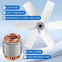 Ventilateur axial anti-corrosion FRP 54 pouces pour la ventilation, la désodorisation et l'évacuation des gaz dans les vergers, les fermes, les restaurants et les industries