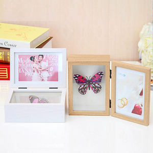 Logotipo y texto personalizados 8x10 Black lack isplay apapel ase in ase Marco de caja de sombra negra - Product Image 4