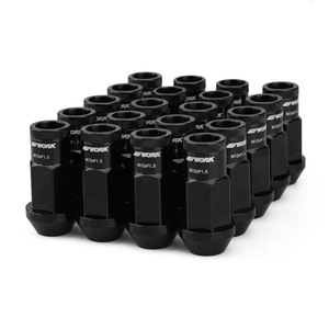 น็อตล้อกันขโมย M12x1.5 50 มม. อลูมิเนียมอัลลอยสีดำ สำหรับเปลี่ยนในรถยนต์ - Product Image 1