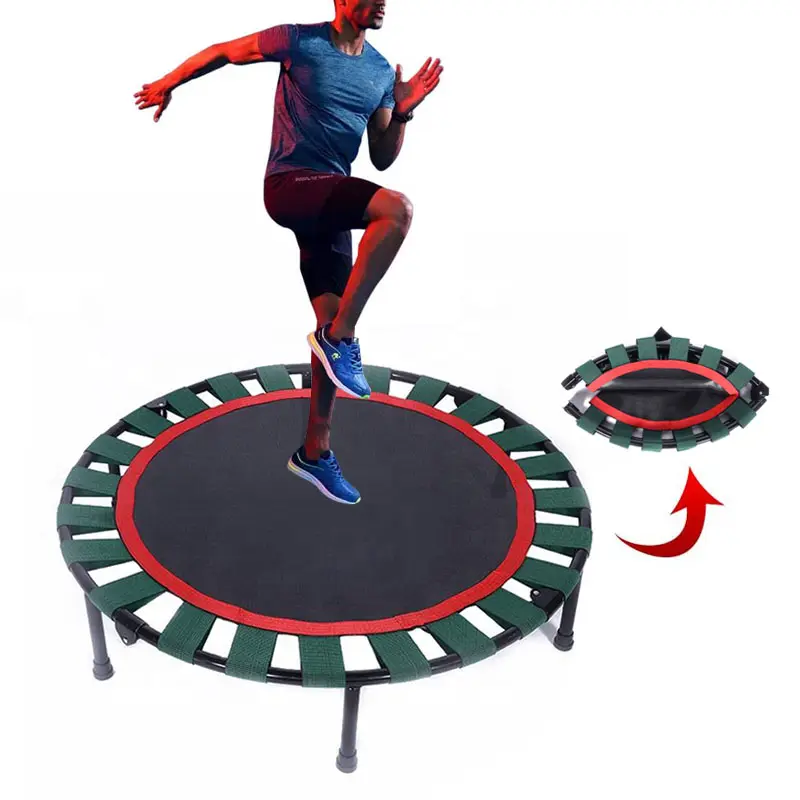 Trampoline de Fitness 36 pouces/40 pouces, rebond à l'élastique pour enfants adultes, Trampoline d'exercice d'intérieur pliable, Mini Trampoline