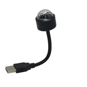 USB mini fiesta disco iluminación y activación de sonido DJ Bola de <span class=keywords><strong>discoteca</strong></span> escenario multicolor LED coche atmósfera luces estroboscópicas - Product Image 6