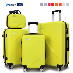 Ensemble de bagages de voyage à roulettes 4 pièces en ABS et polyester, personnalisé, classique, écologique, avec fermeture éclair, pour l'<span class=keywords><strong>a</strong></span>éroport - Product Image 1