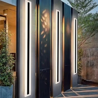 Lampe murale linéaire en acrylique IP65 étanche pour jardin, lampes solaires pour allées, éclairage LED extérieur étanche