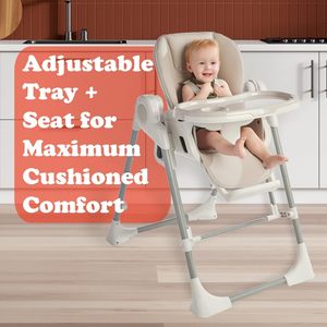 Chaise d'alimentation multifonctionnelle 3 en 1 pour bébé Chaise de salle à manger Silla De Bebe Siège de balançoire pliable Chaise haute luxueuse pour bébé - Product Image 3