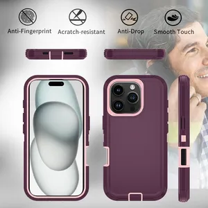 Capa de proteção resistente para iPhone 16/16 Pro Max Defend Case Defender Case triplo resistente a choque