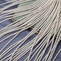 R.Gem. Environ 105 pièces par brin Mini perles près de perles de culture d'eau douce en vrac rondes 3.5-4mm pour bijoux à bricoler soi-même