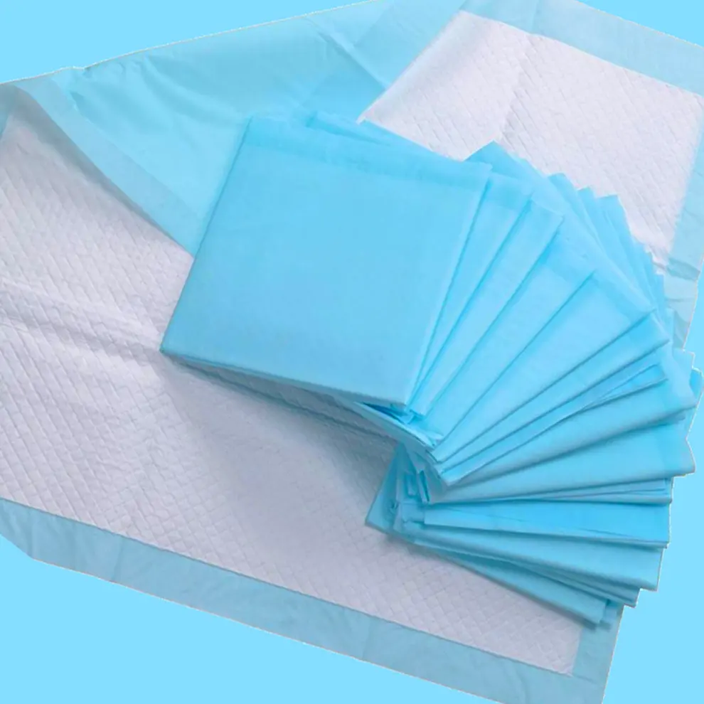 Premium breathable cotton soft care incontinence nursing under pad hospital absorbent mat pee pads disposable underpads for beds