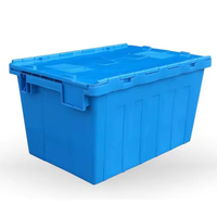 Caisse en plastique de chiffre d'affaires solide recyclable antistatique en HDPE bac de stockage empilable à couvercle multi-taille pour une utilisation personnalisée par l'entreprise d'usine