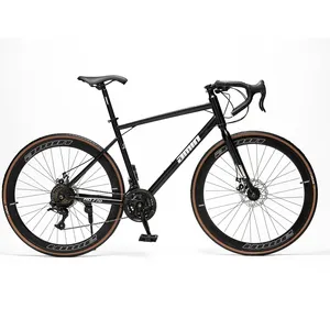 JZ bisiklet imalatı siyah beyaz roadbike alaşım bisiklet 50 55 60cm 700c yarış yol bisikleti shimano ile 14/21/24/27 hız